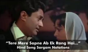 Tere Mere Sapne Ab Ek Rang Hai notations