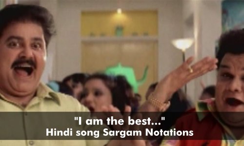 free sargam notations for the song I am the best